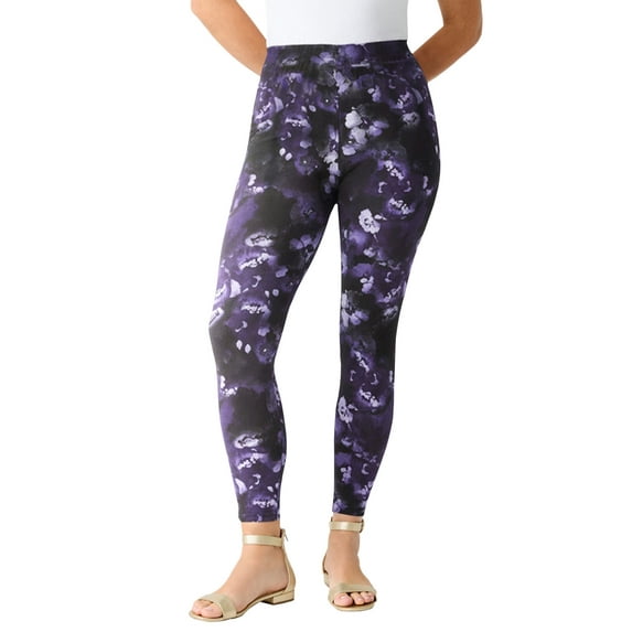 Roaman's Women's Plus Size Essential Stretch Ankle Length Pull-On Legging
