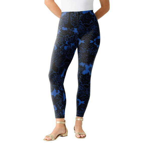 Roaman's Women's Plus Size Essential Stretch Ankle Length Pull-On Legging