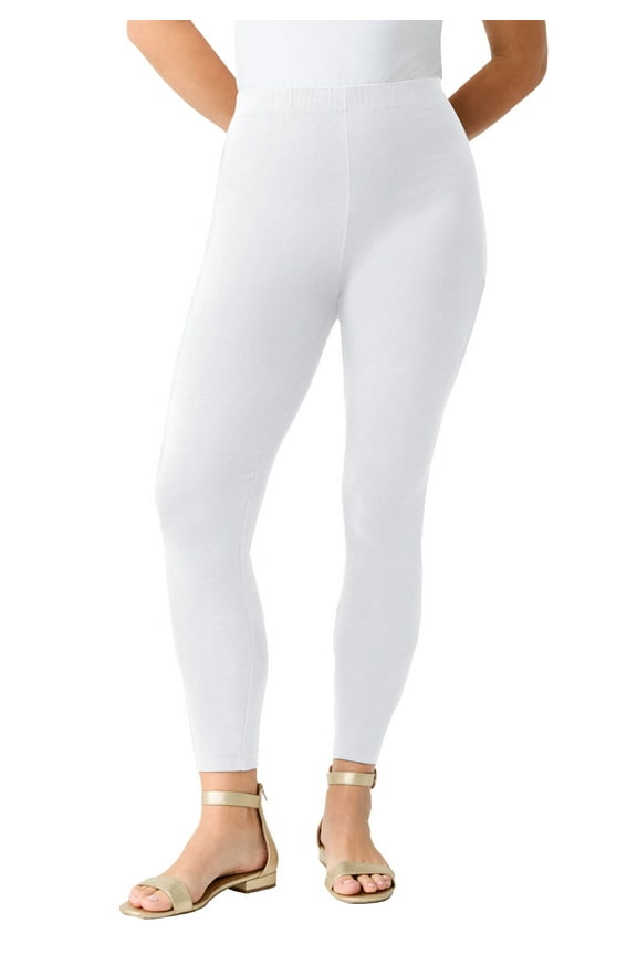 Women's Plus Size Tall Plus Size Essential Stretch Ankle Length Pull-On Legging
