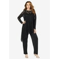 thumbnail image 1 of Roaman's Women's Plus Size Plus-Size Asymmetrical Lace Pant Set –Long Sleeve Lace Scalloped Tunic & Elastic Waist Pants, 1 of 6