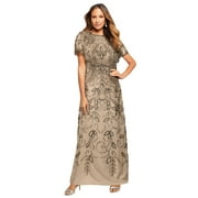 Roaman's Women's Plus Size Beaded Glam Maxi Dress
