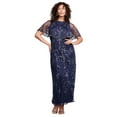 thumbnail image 1 of Roaman's Women's Plus Size Beaded Capelet Maxi Gown – Glam Evening Dress, 1 of 5