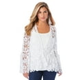 thumbnail image 1 of Roaman's Women's Plus Size Bell Sleeve Lace Jacket, 1 of 6