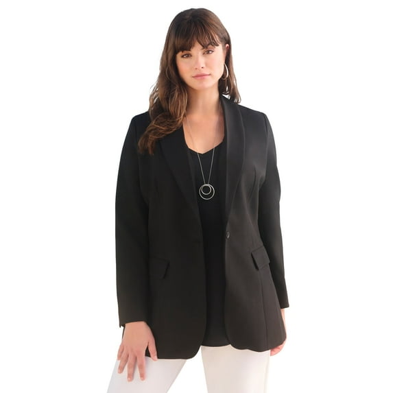 Roaman's Women's Plus Size Plus Size Bendover Blazer
