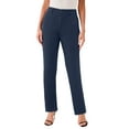 thumbnail image 1 of Roaman's Women's Plus Size Bi-Stretch Straight Leg Pants, 1 of 2