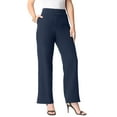 thumbnail image 1 of Roaman's Women's Plus Size Bi-Stretch Wide Leg Pant, 1 of 3