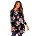 thumbnail image 1 of Roaman's Women's Plus Size Boatneck Swing Ultra Drape Tunic Top, 1 of 4