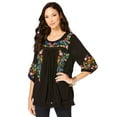 thumbnail image 1 of Roaman's Women's Plus Size Boho Floral Tunic, 1 of 4