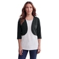 thumbnail image 1 of Roaman's Women's Plus Size Bolero Cardigan With Three Quarter Sleeves, 1 of 4