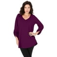 thumbnail image 1 of Roaman's Women's Plus Size Boyfriend Textured Tunic, 1 of 4