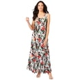 thumbnail image 1 of Roaman's Women's Plus Size Petite Button-Front Crinkle Dress With Princess Seams, 1 of 5