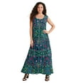 thumbnail image 1 of Roaman's Women's Plus Size Petite Plus Size Sleveless Hand-Crinkled Button-Front A-Line Maxi – Curvy Breezy Dress, 1 of 5
