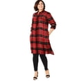thumbnail image 1 of Roaman's Women's Plus Size Button-Front Ultra Tunic, 1 of 6