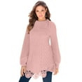 thumbnail image 1 of Roaman's Women's Plus Size Cable Knit Pullover Sweater, 1 of 4