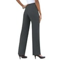 thumbnail image 1 of Roaman's Women's Plus Size Classic Bend Over Pant Elastic Waist Pull On Dress Slacks, 1 of 5