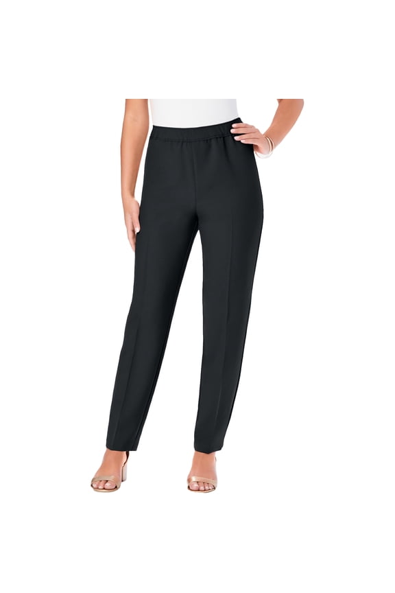 Women's Plus Size Classic Bend Over Structured Straight Leg Pull-On Pant