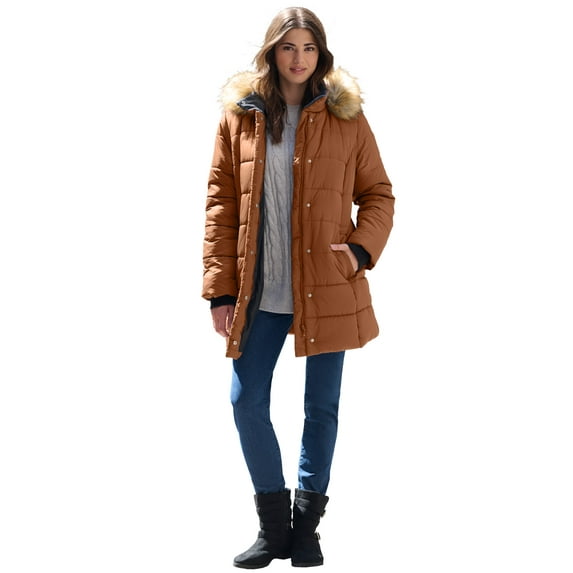 Roaman's Women's Plus Size Plus Size Classic Length Puffer Coat