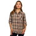 thumbnail image 1 of Roaman's Women's Plus Size Classic Plaid Button-Front Shirt, 1 of 4