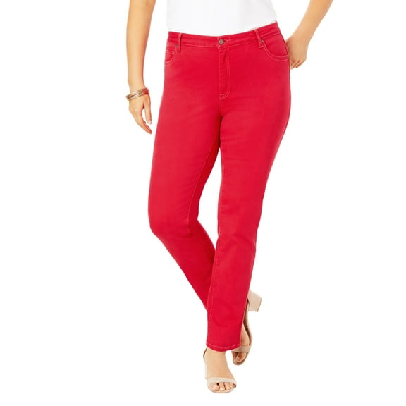 Roaman's Women's Plus Size Classic Stretch Straight Leg Jean