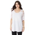 thumbnail image 1 of Roaman's Women's Plus Size Cold-Shoulder Ultrasmooth Fabric Tunic, 1 of 5