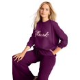 thumbnail image 1 of Roaman's Women's Plus Size Comfort+ Fleece Printed Sweatshirt, 1 of 3