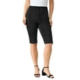 thumbnail image 1 of Roaman's Women's Plus Size Comfort Stretch Bermuda Jean Short, 1 of 6