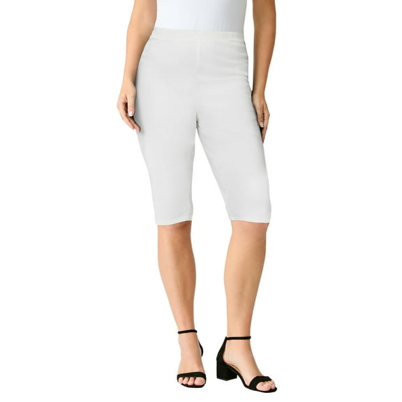 Roaman's Women's Plus Size Comfort Stretch Bermuda Jean Short