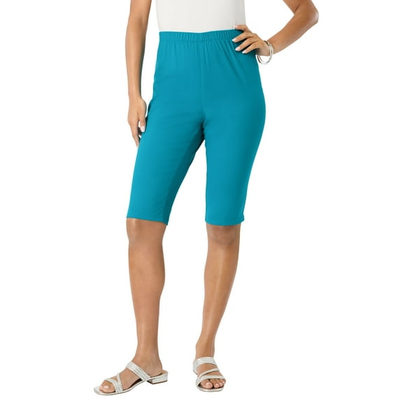 Roaman's Women's Plus Size Comfort Stretch Bermuda Jean Short