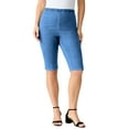 thumbnail image 1 of Roaman's Women's Plus Size Comfort Stretch Bermuda Jean Short, 1 of 6