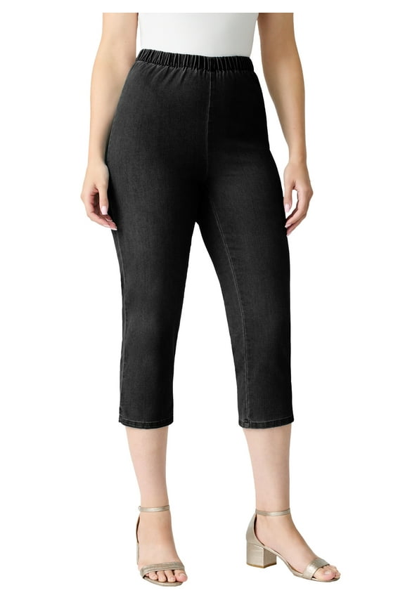 Women's Plus Size Comfort Stretch Capri Jean