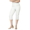 thumbnail image 1 of Roaman's Women's Plus Size Comfort Stretch Lace Up Capri Jean, 1 of 3