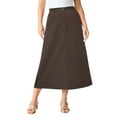 thumbnail image 1 of Roaman's Women's Plus Size Petite Plus Size Easy-Wear A-Line Skirt, 1 of 4