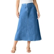 ROAMAN'S Women's Plus Size Plus Size Easy-Wear A-Line Skirt