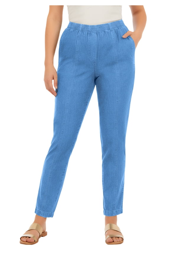 Women's Plus Size Tall Plus Size Easy-Wear Straight Leg Jean