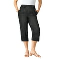thumbnail image 1 of Roaman's Women's Plus Size Easy-Wear Straight Leg Capri, 1 of 4