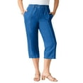 thumbnail image 1 of Roaman's Women's Plus Size Easy-Wear Straight Leg Capri, 1 of 4