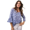 thumbnail image 1 of Roaman's Women's Plus Size Cotton Ultimate Bell Sleeve Tee, 1 of 5