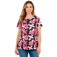 thumbnail image 1 of Roaman's Women's Plus Size Ultimate Cotton Crewneck Short Sleeve Swing Tee, 1 of 6