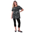 thumbnail image 1 of Roaman's Women's Plus Size Ultimate Cotton Crewneck Short Sleeve Swing Tee, 1 of 6