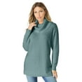 thumbnail image 1 of Roaman's Women's Plus Size Eyelash Cowl Neck Sweater, 1 of 6