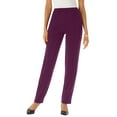 thumbnail image 1 of Roaman's Women's Plus Size Crease Front Knit Pant, 1 of 3