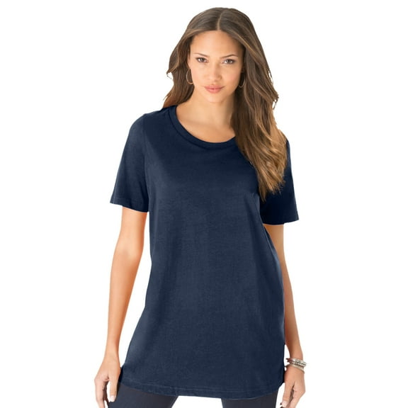 Roaman's Women's Plus Size Crewneck Tee