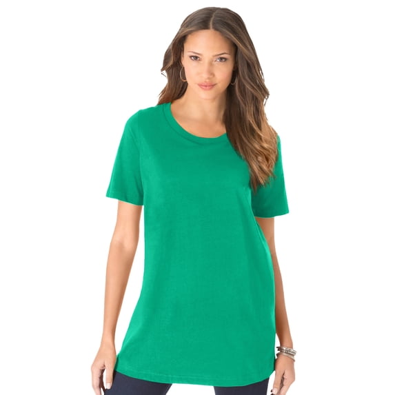 Roaman's Women's Plus Size Crewneck Tee