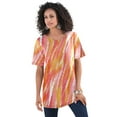 thumbnail image 1 of Roaman's Women's Plus Size Cotton Ultimate Crewneck Tee, 1 of 6