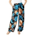 thumbnail image 1 of Roaman's Women's Plus Size Hand Crinkled Wide-Leg Pant, 1 of 2