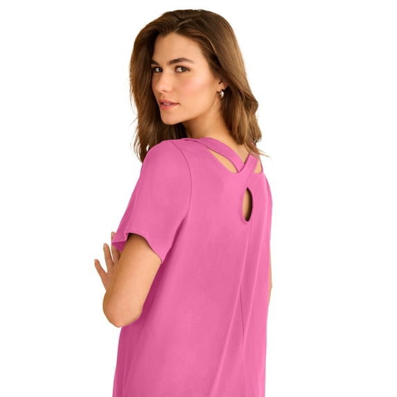Roaman's Women's Plus Size Ultimate Criss Cross Back Tunic
