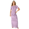 thumbnail image 1 of Roaman's Women's Plus Size Crochet Lace Maxi Dress, 1 of 4