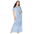 thumbnail image 1 of Roaman's Women's Plus Size Crochet Lace Maxi Dress, 1 of 4