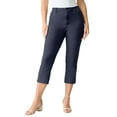 thumbnail image 1 of Roaman's Women's Plus Size Classic Stretch Capri Jean, 1 of 6