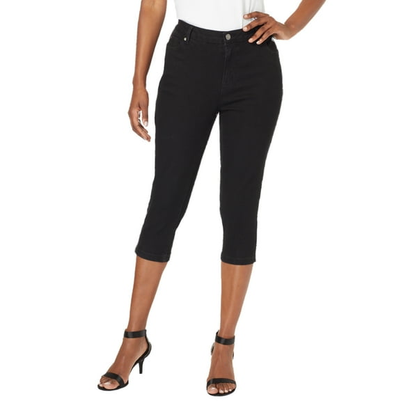 Roaman's Women's Plus Size Classic Stretch Capri Jean